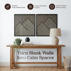 River's Edge Essentials Wood Mountain Wall Decor – Set of 2 Modern Wood Wall Art - Image 6