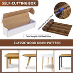 Kochorie 200 Ft x 54 Inch Wood Grain Tablecloth Roll in Slide Cutter Box - Image 2