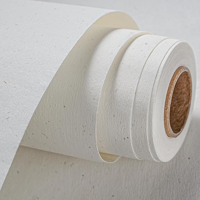 Natural White Wallpaper Grasscloth Textured Peel and Stick Wall by Unknown