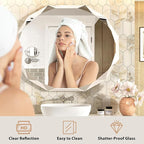 Bathroom Mirrors for Over Sink, Round Frameless Mirrors for Wall, 30x36 Inch - Image 2