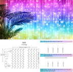 suddus Curtain Lights for Bedroom, 192 Led 8.3ft x 5.25ft Hanging String Lights - Image 5