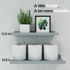 Floating Shelves for Wall Decor, Wall Mounted Wood Storage Shelf for Bedroom - Image 5