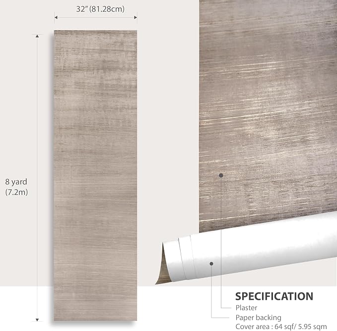 Ansehan Anshan Wallcovering Horizon Plaster Wallcovering HA5004, Designer Pick. - Image 6