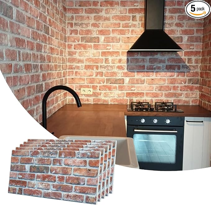 Dundee Deco 3D Wall Panels Faux Brick by DundeeDeco
