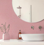 Guvana Grasscloth Peel and Stick Wallpaper Pink Textured Contact Paper Modern - Image 6