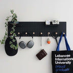 Wooden Pegboard Accessories Set: Modular Wall Hooks & Shelf - Image 3