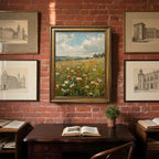 Yermidi Vintage Gold Frame Wildflower Meadow Wall Art Romantic Countryside - Image 5