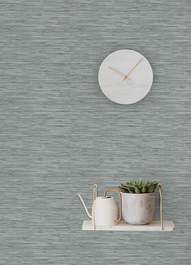 NuWallpaper Multicolor Grassweave Peel and Stick Wallpaper, Self Adhesive Wall - Image 3
