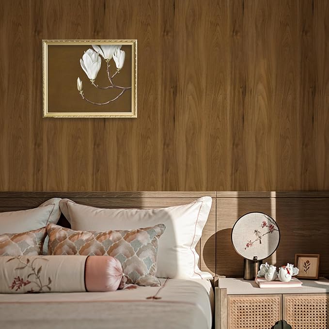 Wood Contact Paper Peel and Stick, Thicken Vintage Brown Wood Grain Wallpaper - Image 4
