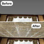 Art3d 12-Pack PVC Drop Ceiling Tiles, 2ft x 2ft - Image 6