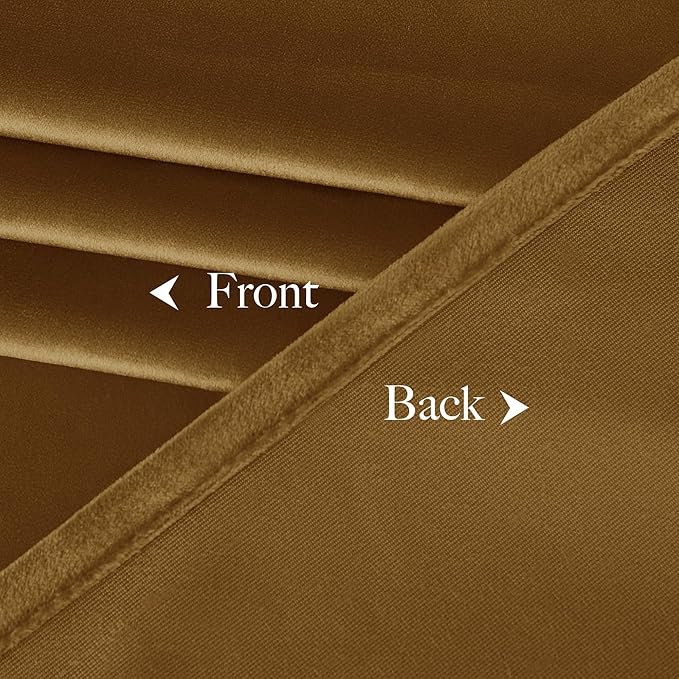 NICETOWN Gold Brown Velvet Curtains - Image 8