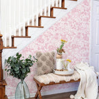 JiffDiff Floral Vintage Wallpaper Peel and Stick，Pink Rose Wallpaper Removable - Image 7