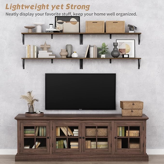 Forbena Floating Book Shelves for Wall Set of 3, 36 Inches Long Wall Bookshelf - Image 3