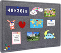 Large Bulletin Board, 48 X 36 inches Cork Board by Hrrtyueg