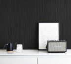 Dviolet Black Grasscloth Textured Fabric Contact Paper - Image 2