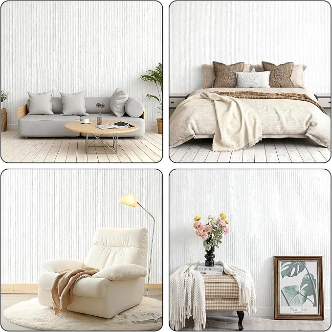 3D Wall Panels Peel and Stick – 2pc X 23.82"x110" PVC Faux Travertine Texture - Image 4