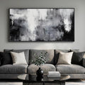 Large Framed Black and White Abstract Wall Art by Cuspin