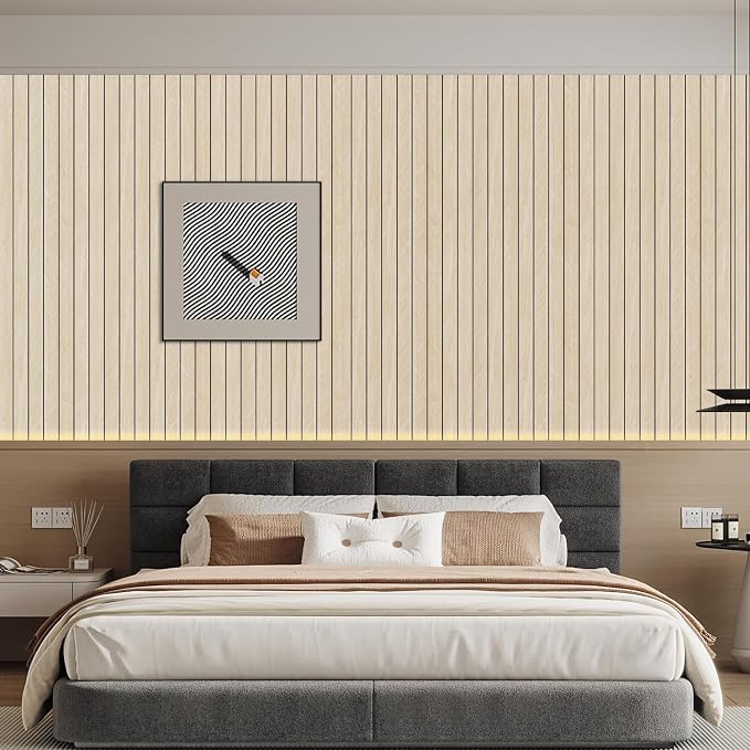 Arthome Peel and Stick Slat Wall Panels 15.7 "x240, Self-Adhesive PVC Wood - Image 4