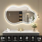 SMIROR Irregular Led Bathroom Mirror 20x 36 inch, Cloud Lighted Vanity Mirror - Image 3