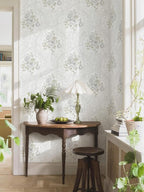 Ismoon Vintage Peel and Stick Wallpaper Floral Contact Paper Boho White and - Image 4