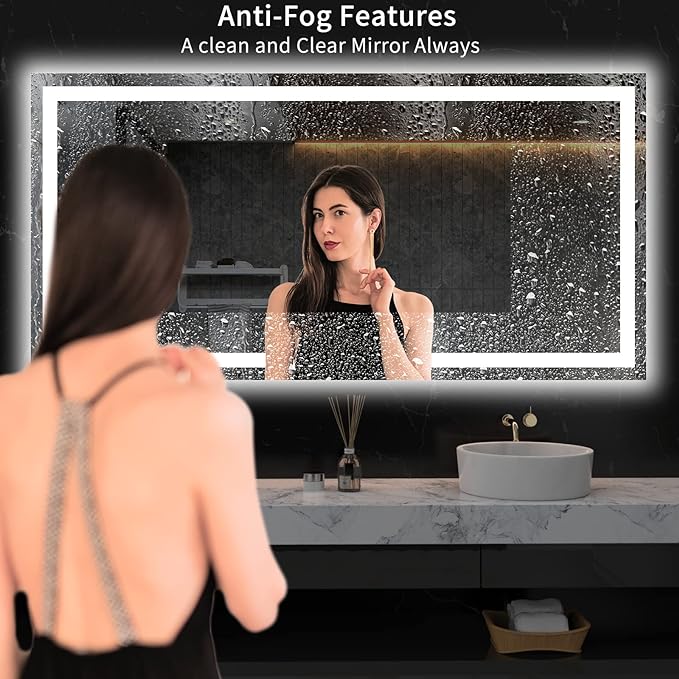 LOAAO 72X36 LED Bathroom Mirror - Image 3