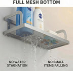 PUSDON 2-Pack Wide Hollowout Shower Caddy & Spice Rack, Wall Mount Bathroom - Image 4