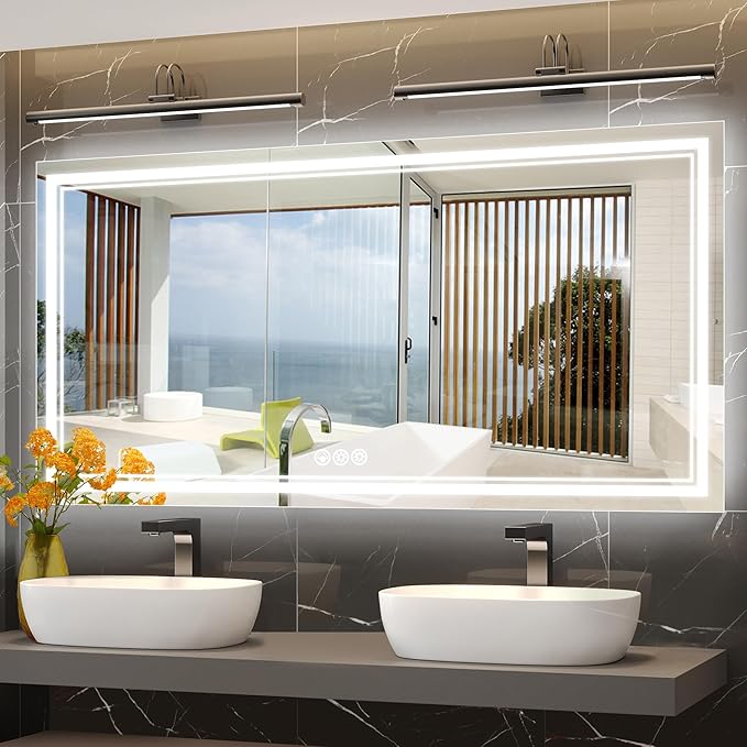 Ratsamee 84x40 Inch Led Mirror for Bathroom by RATSAMEE