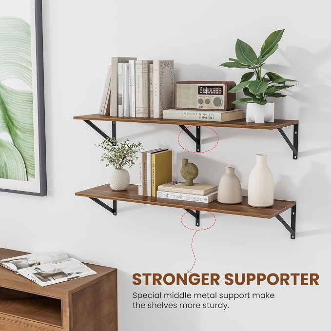 Heimlove 12 Inch Deep Floating Shelves - Image 4