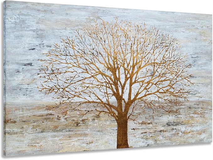 Yihui Arts Hand Painted Abstract Tree Painting by YihuiArts