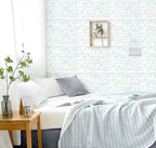 Peel and Stick Wallpaper Modern Geometric Wallpaper 17.3" x 78.7" Green and - Image 5