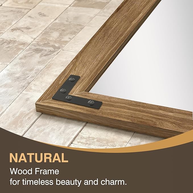 FICTOR Wooden Full Length Mirror, - Image 7
