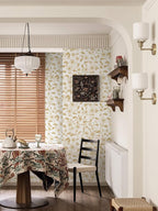 Heroad Floral Wallpaper Peel and Stick White and Gold Contact Paper Boho Peel - Image 7