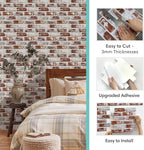 Commomy 10 Pcs 3D Brick Peel and Stick - Image 6