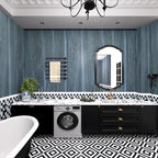 BOMENG Blue Wood Grain Contact Paper Peacock Wallpaper Peel and Stick - Image 8