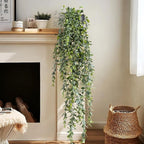 Artificial Hanging Plant 2 Pcs Faux Plant Ivy Vine Faux Eucalyptus Vines Fake - Image 4