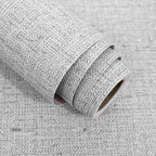 Gray Grasscloth Peel and Stick Wallpaper Textured Contact Paper 15.7inch x by lenify