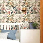 Jeweluck Floral Wallpaper Peel and Stick Vintage Floral Contact Paper Peel and - Image 2