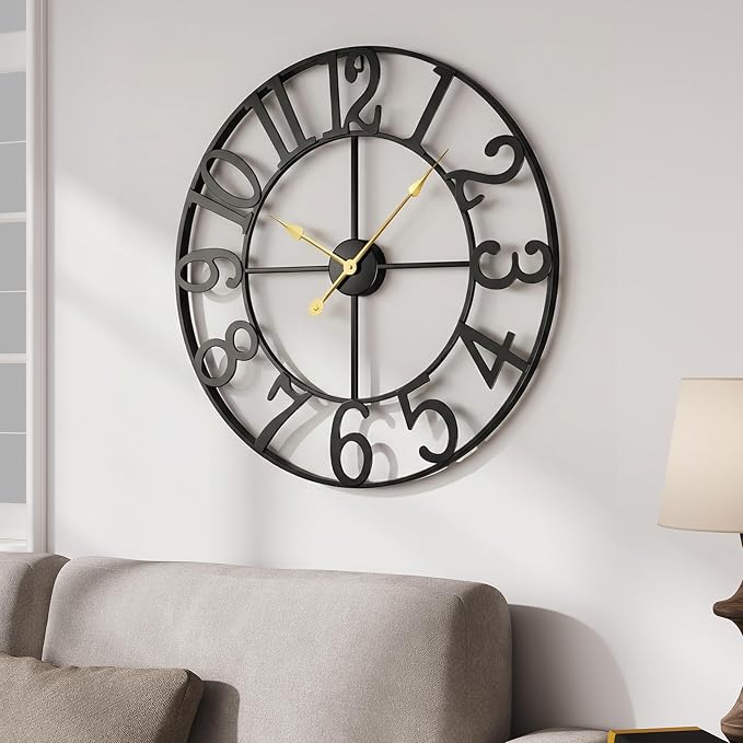 Cuspin Large Wall Clock, 20 Inch Wall Clocks - Image 2