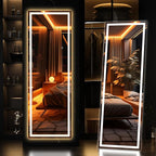 Hasipu Full Length Mirror with Lights, Full Body Dressing Standing, Hanging by Whatssuitableisthebest