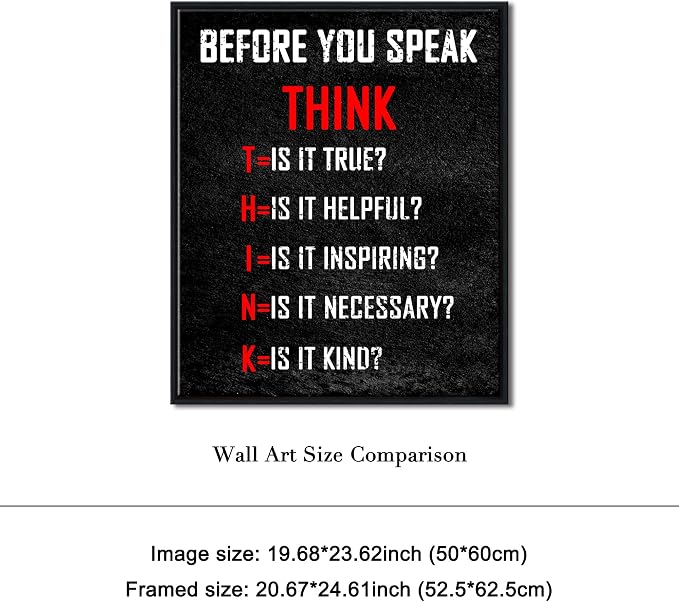 Pyradecor Large Inspirational Poster Black Framed Canvas Wall Art Motivational - Image 5