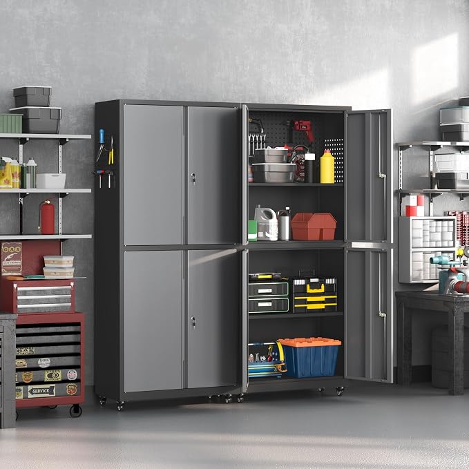 71" H Metal Tool Storage Cabinet - Image 9