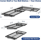 FLEXIMOUNTS 2 Pack 2x4ft Corner Wall Shelving - Image 3