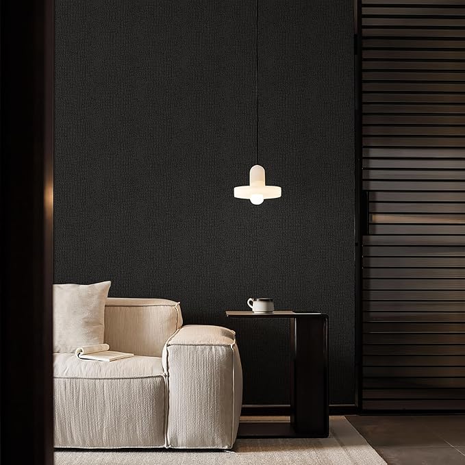 Fititem Black Peel and Stick Wallpaper 787inL 17.3inW Black Contact Paper - Image 8