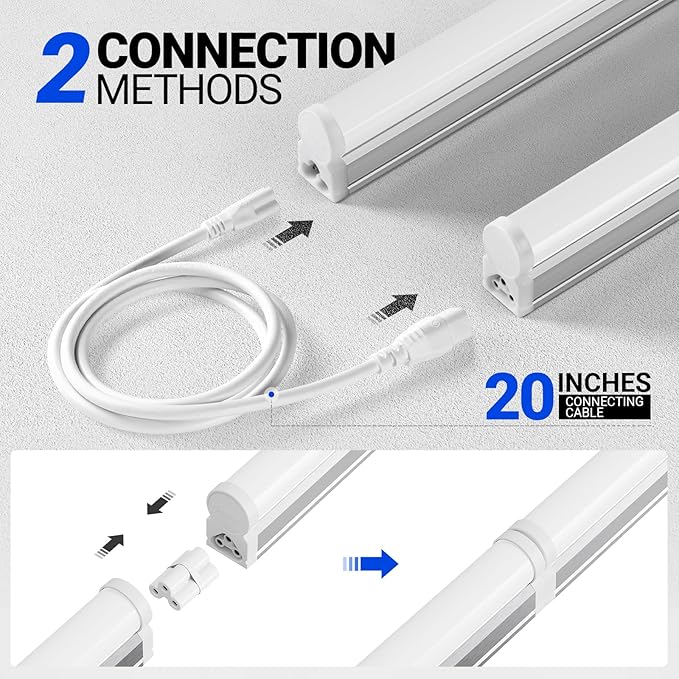 Barrina (6 Pack LED T5 Integrated Single Fixture, 6500K Super Bright White - Image 5