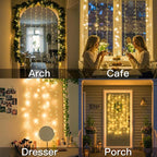 suddus Curtain Lights for Bedroom, 90 Led Hanging String Light Outdoor - Image 3