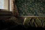 Froluya Dark Green and Gold Wallpaper Floral Peel and Stick Wallpaper - Image 2