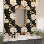 Extra Long Dark Floral Peel and Stick Wallpaper, 17.5In x 393In Vintage Big - Image 6