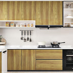 WESTICK Brown Wood Peel and Stick Wallpaper Light Wood Grain Contact Paper - Image 5