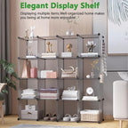 C&AHOME 16-Cube Storage Organizer, Plastic Shelves Units, DIY Closet Organizer - Image 4