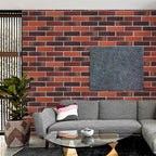 76pcs Red Thin Brick Veneers, Curlable Red Brick Tiles, DIY Accent Walls - Image 4